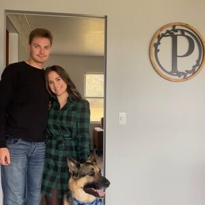 Green Plaid Belted Dress